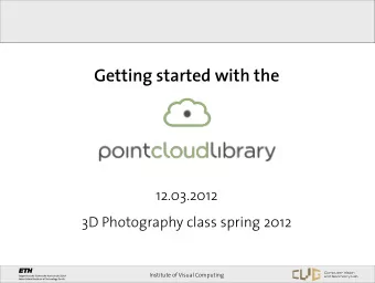 Getting started with the  12.03.2012  3D Photography class spring 2012  Institute of Visual