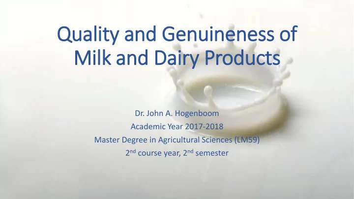 milk and dairy products