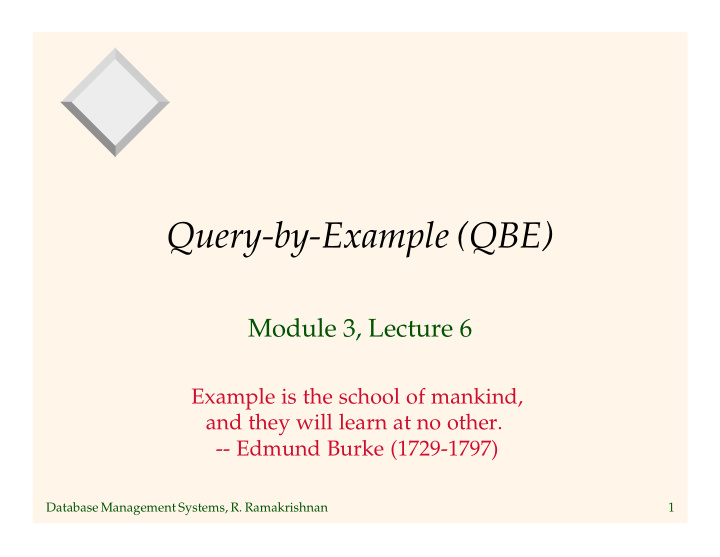 query by example qbe