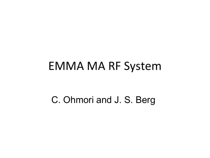 emma ma rf system