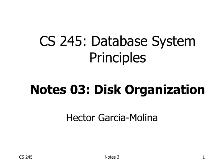 cs 245 database system