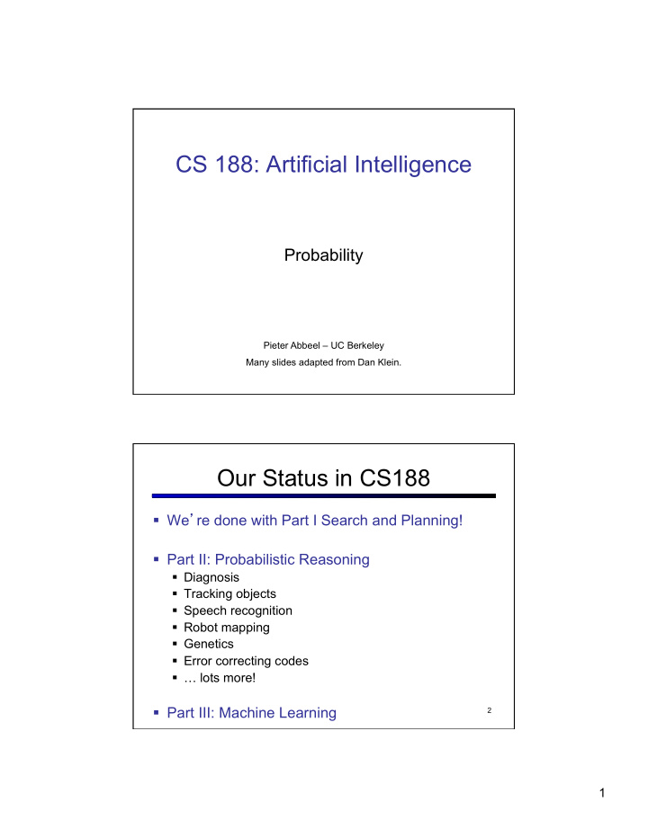 cs 188 artificial intelligence