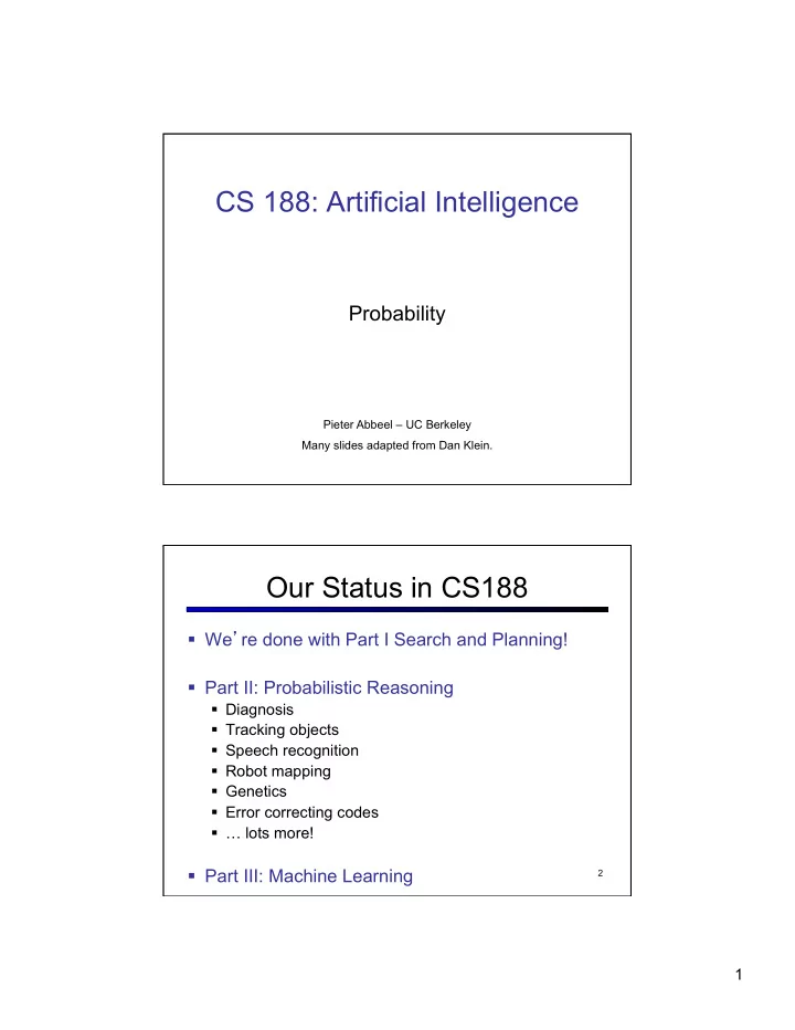 cs 188 artificial intelligence