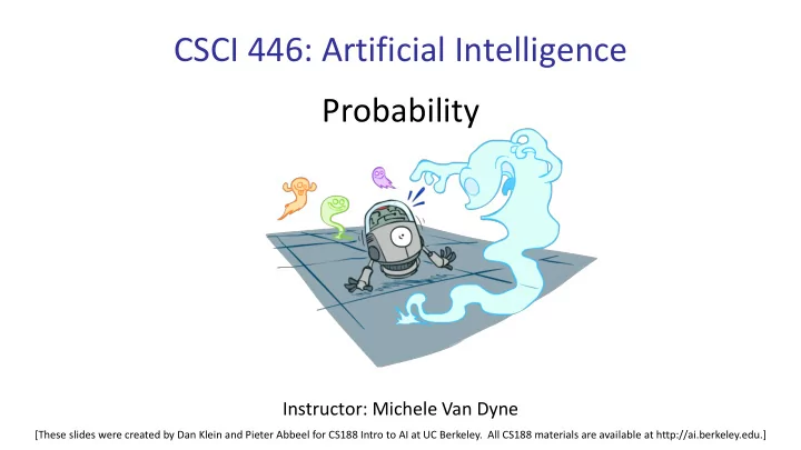 csci 446 artificial intelligence