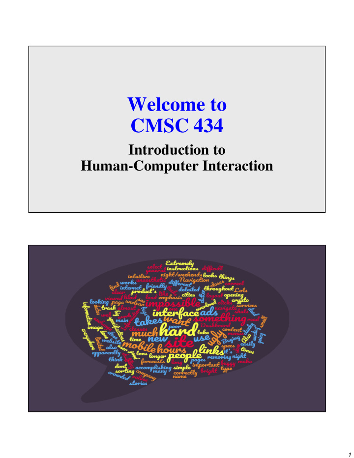 welcome to cmsc 434