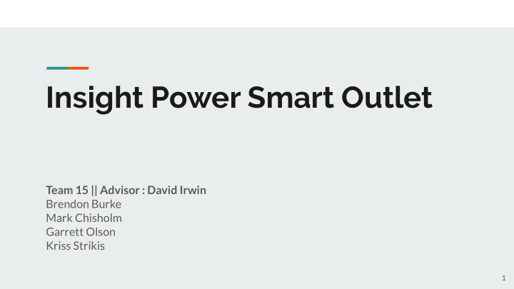 insight power smart outlet