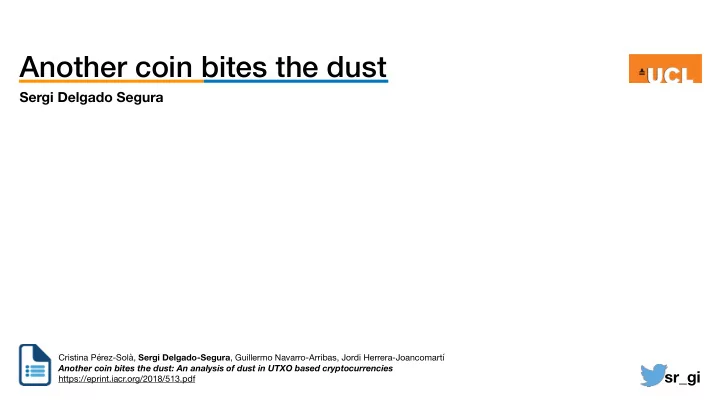 another coin bites the dust