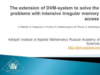 Sciences  http://dvm-system.org  Graph problems;  Sparce matrices;  Scientific and