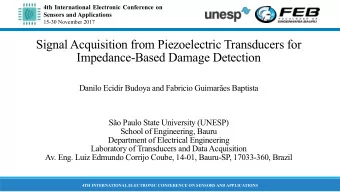 Signal Acquisition from Piezoelectric Transducers for  Impedance-Based Damage Detection  Danilo