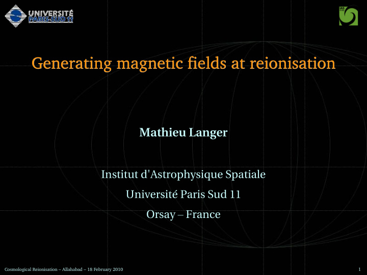 generating magnetic fields at reionisation generating