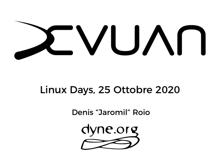 l i n u x d a y s 2 5 o t t o b r e 2 0 2 0
