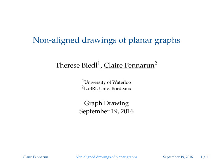 non aligned drawings of planar graphs