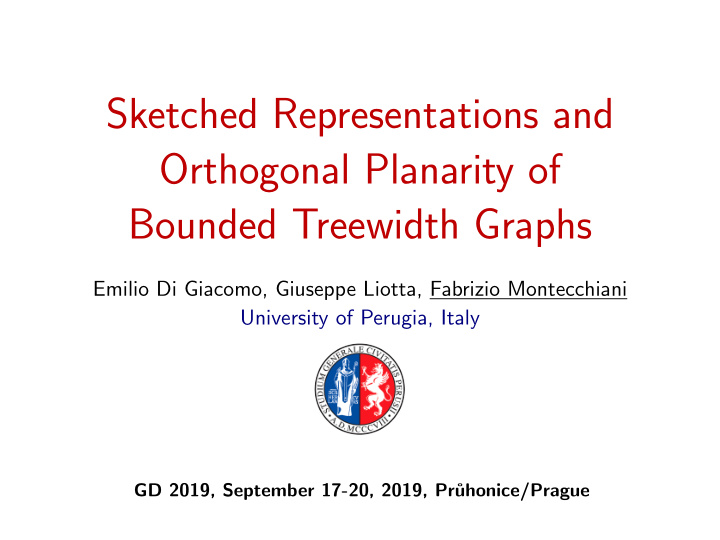 sketched representations and orthogonal planarity of