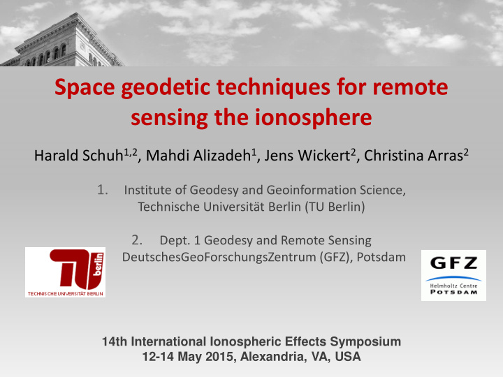 space geodetic techniques for remote sensing the