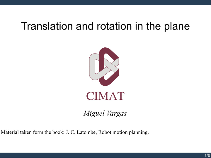 translation and rotation in the plane