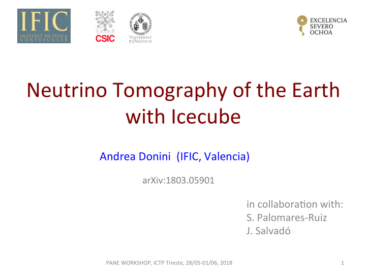 neutrino tomography of the earth