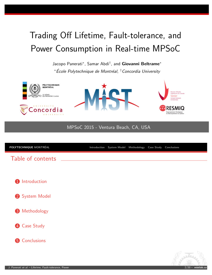 trading off lifetime fault tolerance and power