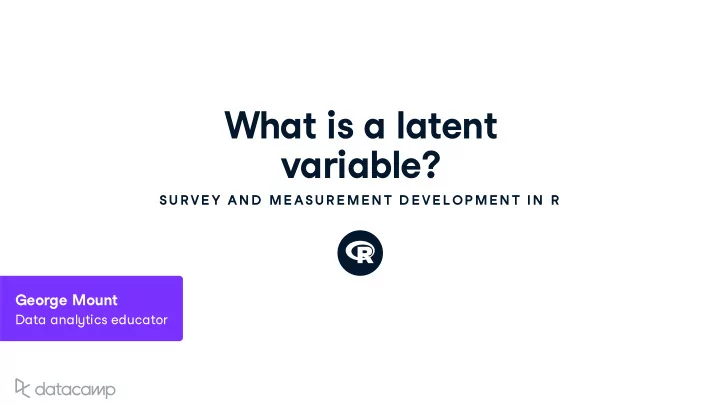 what is a latent v ariable