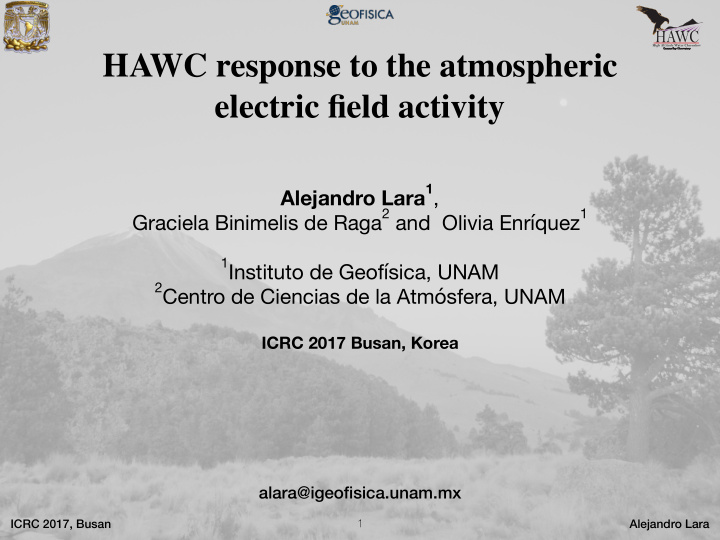 hawc response to the atmospheric electric field activity