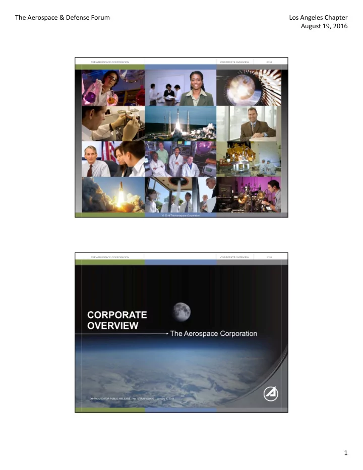 the aerospace defense forum los angeles chapter august 19