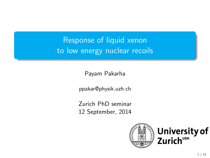 response of liquid xenon to low energy nuclear recoils