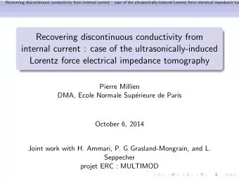 Recovering discontinuous conductivity from  internal current : case of the ultrasonically-induced