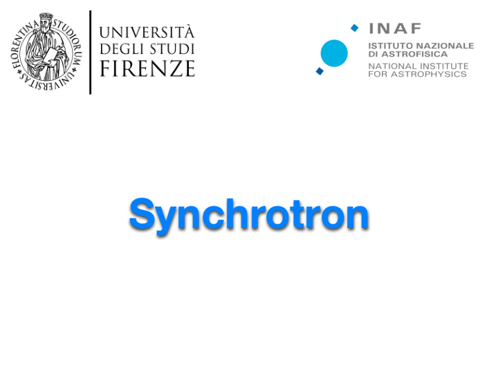 synchrotron single particle spectrum