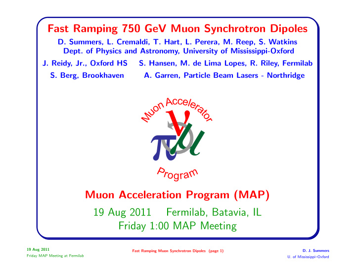 fast ramping 750 gev muon synchrotron dipoles