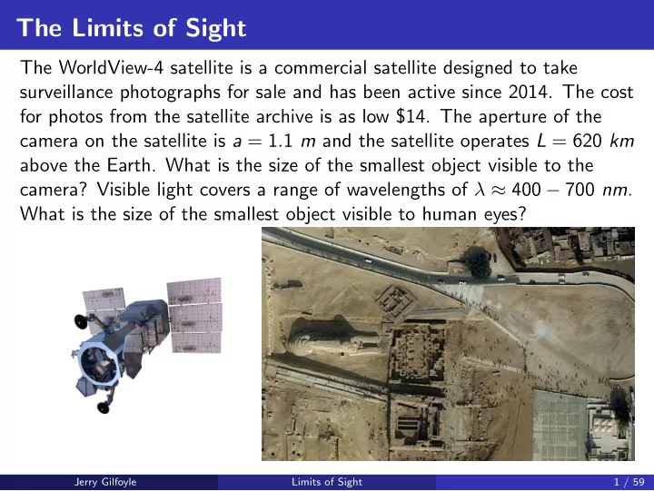the limits of sight