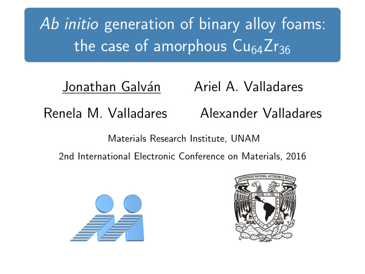 ab initio generation of binary alloy foams