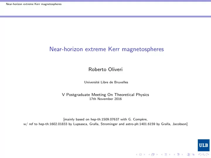 near horizon extreme kerr magnetospheres