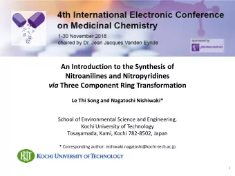 via Three Component Ring Transformation  Le Thi Song and Nagatoshi Nishiwaki*  School of