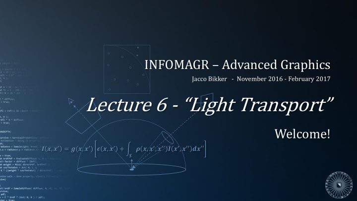lecture 6 light transport