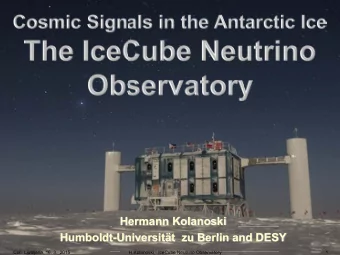 Hermann Kolanoski  Humboldt-Universitt zu Berlin and DESY  Coll. Ljubljana, 16. 3.  2015