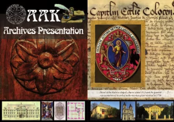 Detail of the Kalocsa chapels charter dated 1513 and the painted  representation of its seal of