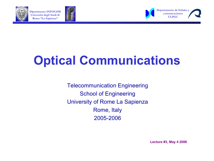optical communications