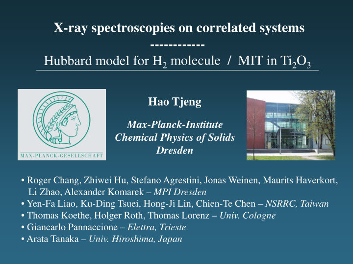 x ray spectroscopies on correlated systems hubbard model