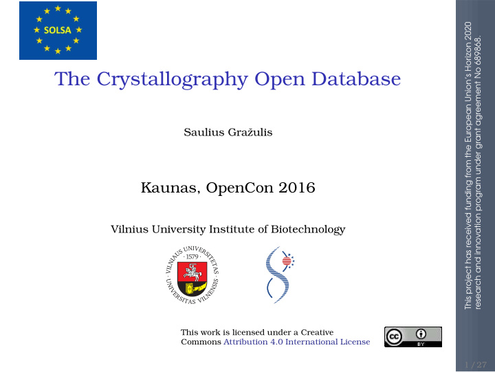 the crystallography open database