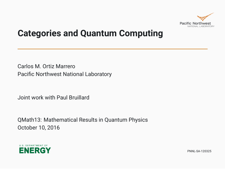 categories and quantum computing