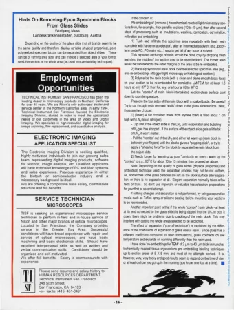 Employment  3) Polymerize the resin block (with a clean and plane-smooth block-face) on your
