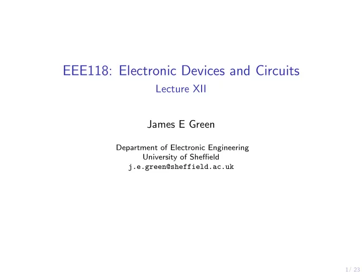 eee118 electronic devices and circuits
