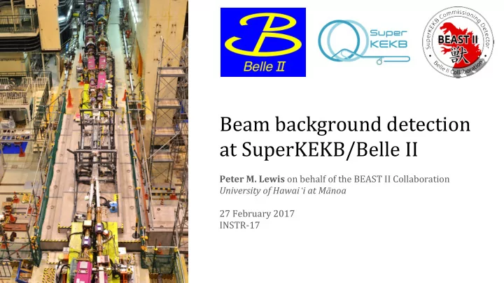 beam background detection at superkekb belle ii