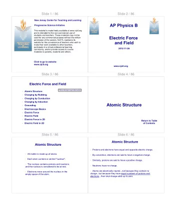 AP Physics B  Progressive Science Initiative  This material is made freely available at