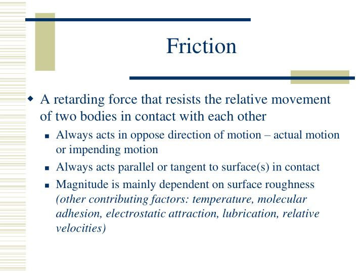 friction