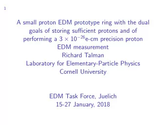 A small proton EDM prototype ring with the dual  goals of storing sufficient protons and of