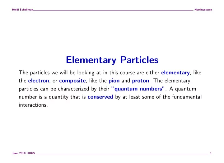elementary particles