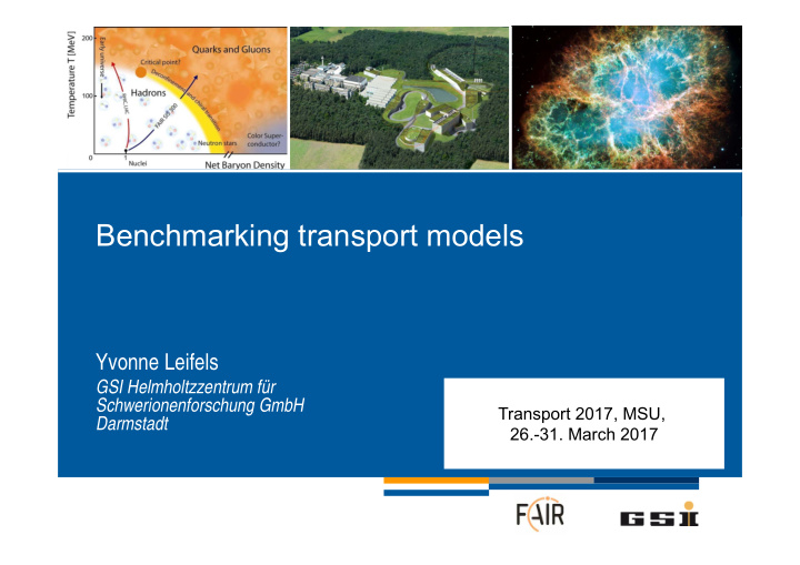 benchmarking transport models