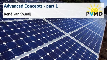 PVMD  Delft University of Technology  Learning objectives  Design of the ideal solar cell