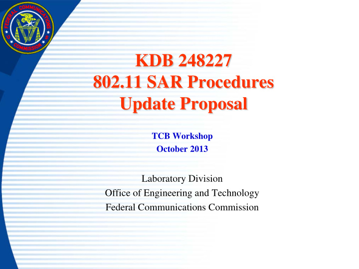 kdb 248227 802 11 sar procedures update proposal