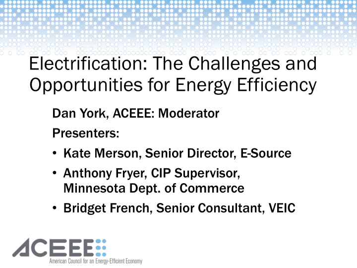 electrification the challenges and